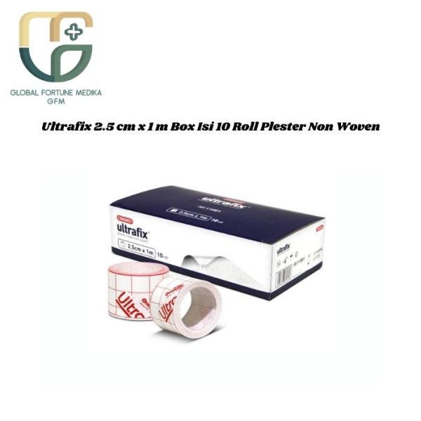 Ultrafix 2.5 cm x 1 m Box Isi 10 Roll Plester Non Woven