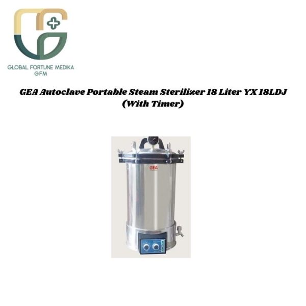 GEA Autoclave Portable Steam Sterilizer 18 Liter (With Timer)