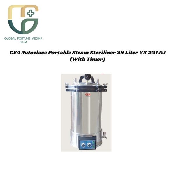 GEA Autoclave Portable Steam Sterilizer 24 Liter With Timer