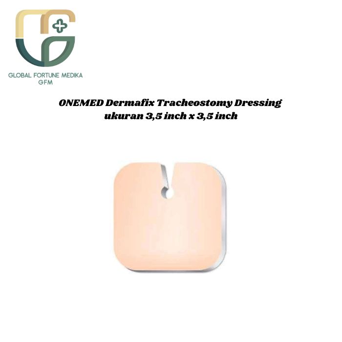 ONEMED Dermafix Tracheostomy Dressing ukuran 3,5 inch x 3,5 inch